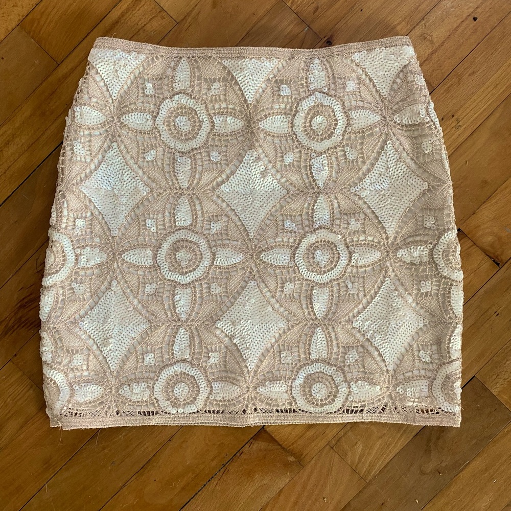 Express Sequined Mini Skirt- like new